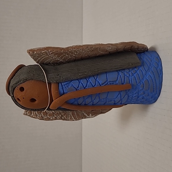 Handmade Signed Red Clay New Mexico Indian Angel by Debra Smith Wills - Picture 2 of 16